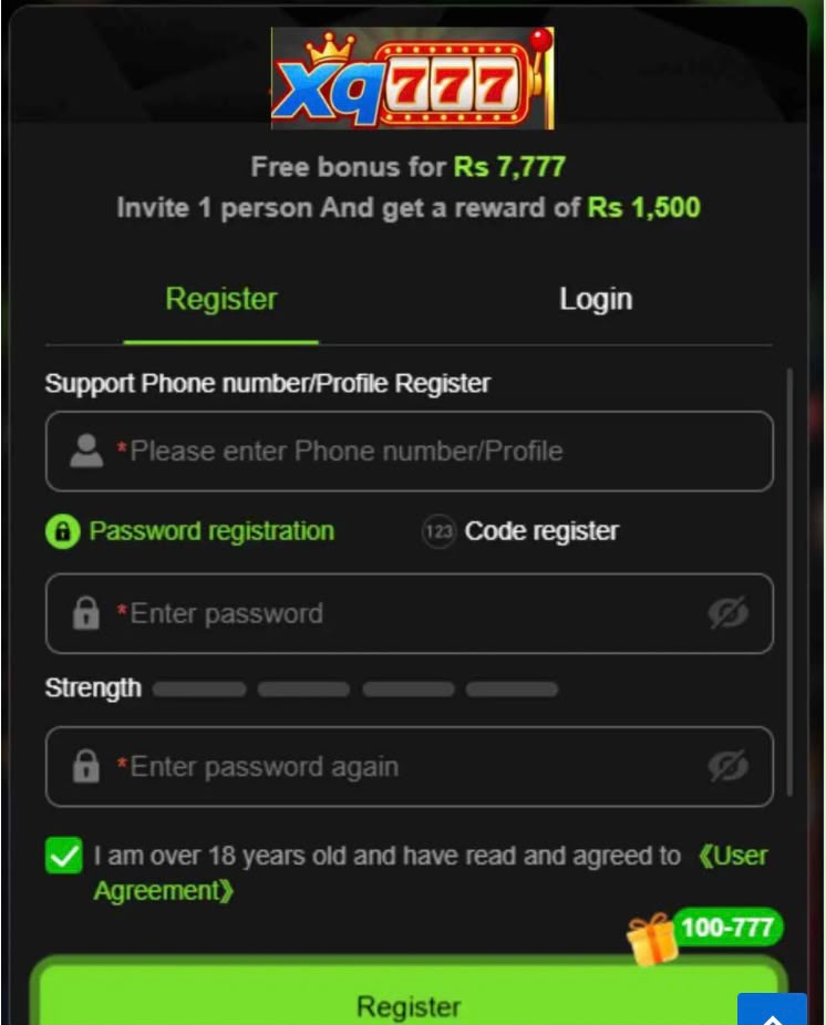 xq777 registration process